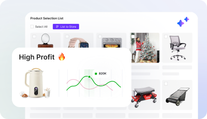 Pick best-selling products priced under $100 with at least a 15% profit margin.